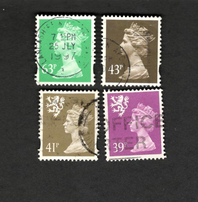 1997 Great Britain SC #MH232 & 235 #WMMH57 & 64 Θ used stamps