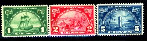 U.S. #614-616 MINT OG HR SET