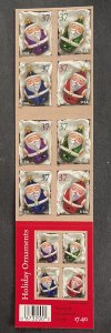 US 2003 Hliday Ornaments #3886 booklet of 20 mint