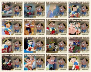 Stamps. Cartoons. Disney. 2024 year 16 stamps perforated MNH**