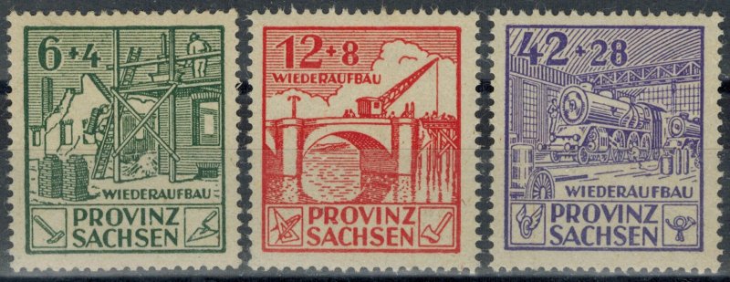 Germany - Russian Zone - Saxony - Scott 13NB1-13NB3 MNH (SP)