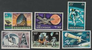 ASCENSION 1971 SPACE 71/2P TO 1 POUND MNH 8**