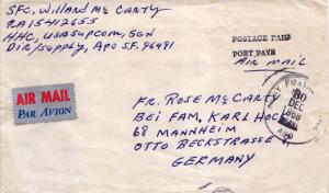 United States Vietnam War Soldier's Free Mail 1968 Army Postal Service APO 96...