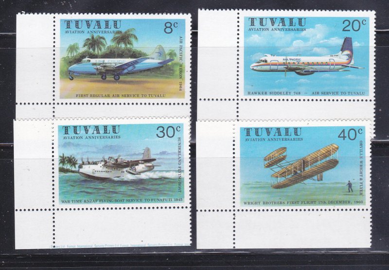 Tuvalu 142-145 Set MNH Planes (A)