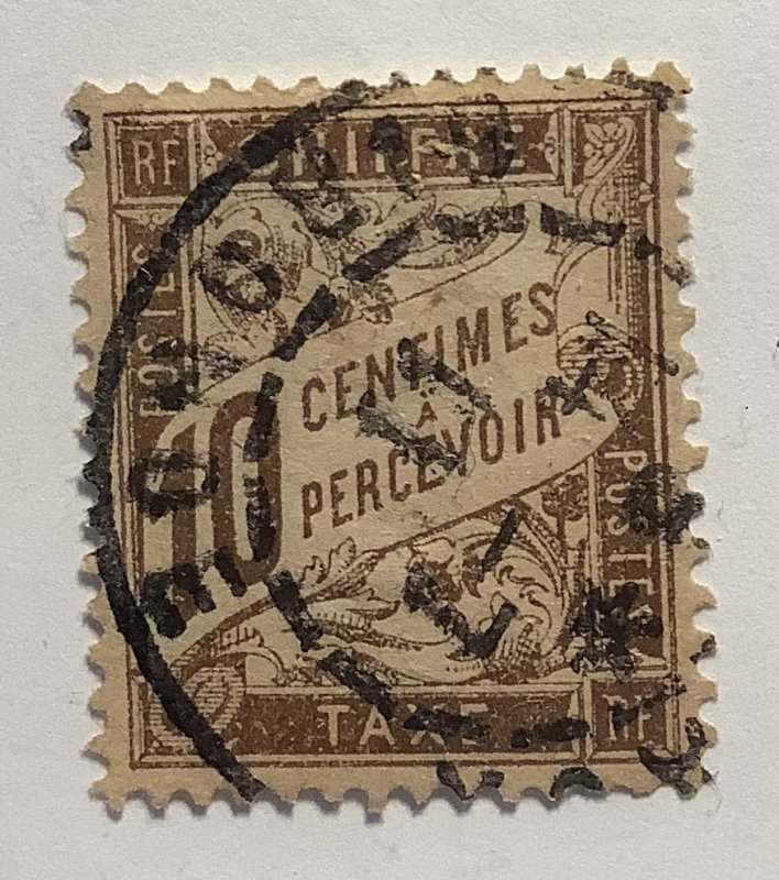 France 1893-1941 Scott J30 used - 10c, numeral
