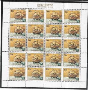 Penrhyn Islands #276 36c Astrolobe sheet of 20  (MNH) CV $22.00