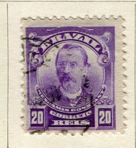 BRAZIL; 1906 early Personalities issue fine used 20r. value