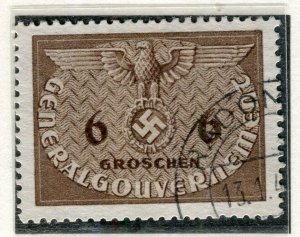 GERMANY; POLISH OCCUPATION 1940 early Official fine used 6g. value