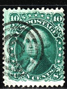 #68 US 10 CT GREEN WASHINGTON-USED-N/G-FINE-VF
