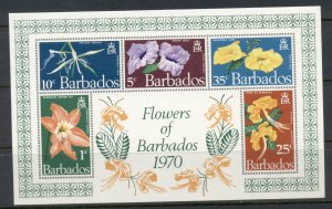 Barbados 1970 Flowers MS MLH