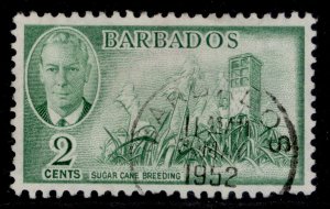 BARBADOS GVI SG272, 2c emerald-green, FINE USED. CDS