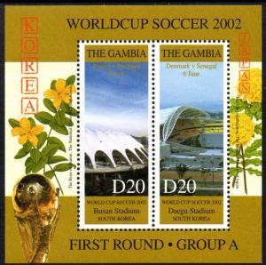 GAMBIA 2620-2643 MNH S/S SCV $110.00 BIN $66.00 WORLDCUP SOCCER