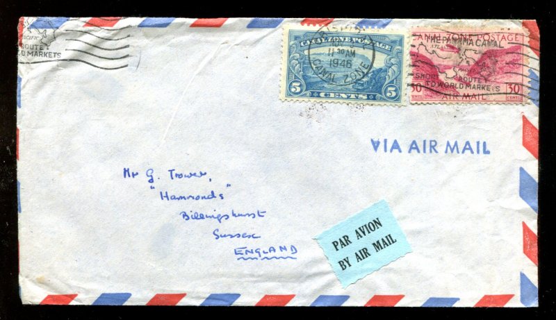d494 - CANAL ZONE 1946 Cover to England