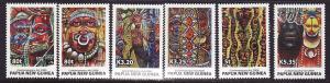 Papua New Guinea:SC#1210-15-unused set-NH-Contemporary Art-