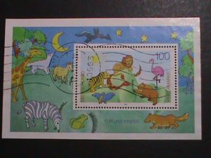 GERMANY-1995 SC # 1908  ZOO- FOR THE CHILDREN FANCY CANCEL S/S VERY FINE