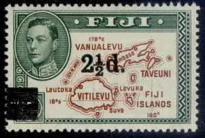 FIJI GVI SG267, 2½d on 2d brown & green, NH MINT.