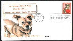 5746 - FDC -Love –Puppy and Heart -Wally Jr Cachet -Fred -FDOI Killbar