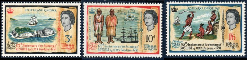 Fiji  #221-223  Mint NH CV $1.75