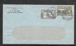 Just Fun Cover Trinidad & Tobago #55,58 Port of Spain JUN/15/1944 (my5621)