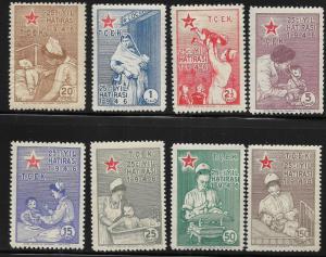 TURKEY ,RA93-RA100, MINT HINGED, BABIES