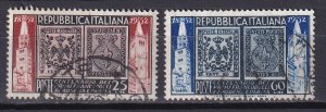 1952 - ITALY - 1st postage stamps of Modena and Parma - SC# 602-603 - Used