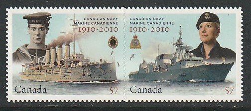 2010 Canada - Sc 2386i - MNH VF - 1 pair - Canadian Navy Centennial