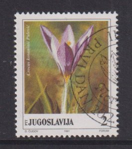 Yugoslavia   #2087  used   1991  flowers 2d