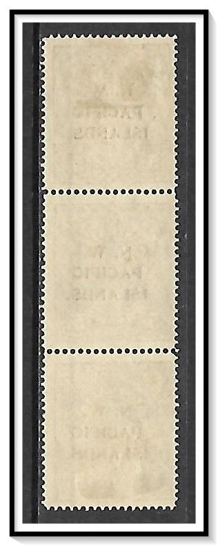 North West Pacific Islands #17 Vertical abc Strip of 3 MHR