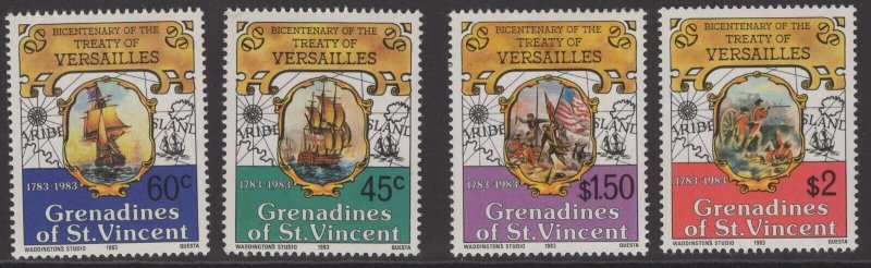GRENADINES OF ST.VINCENT SG246/9 1983 BICENTENARY OF TREATY OF VERSAILLES MNH