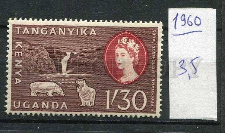 265297 KENYA UGANDA TANGANYIKA 1962 year MINT stamp Hippo