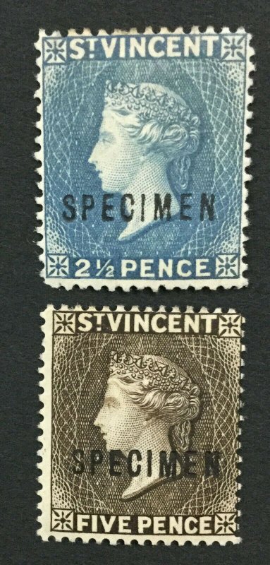 MOMEN: ST VINCENT SG #61s-62s SPECIMEN MINT OG H LOT #191796-601