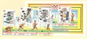 Nevis #565-8 Mint (NH) Single (Complete Set) (Olympics) (Sports)