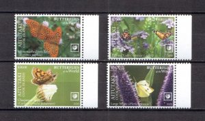 2020	Aitutaki	butterflies second part high value set MNH	452