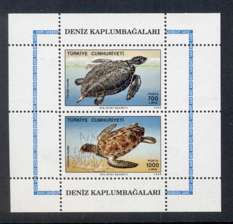 Turkey 1989 Marine Life Sea Turtles MS MUH