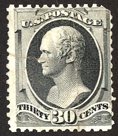 U.S. #165 Used Crease, Sealed tear