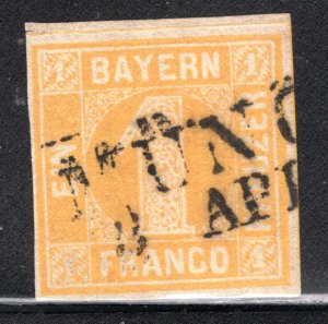 Bavaria #9  F/VF,   Used  CV $20.00  ....   0530009