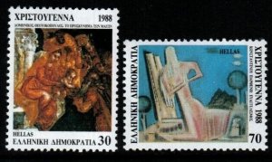 GREECE SG1812/3A 1988 CHRISTMAS MNH