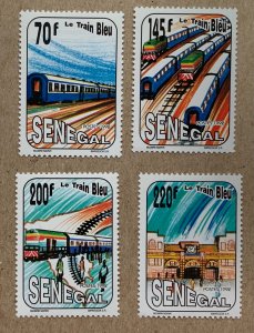 Senegal 1992 Blue Train, MNH. Scott 1012-1015, CV $6.20