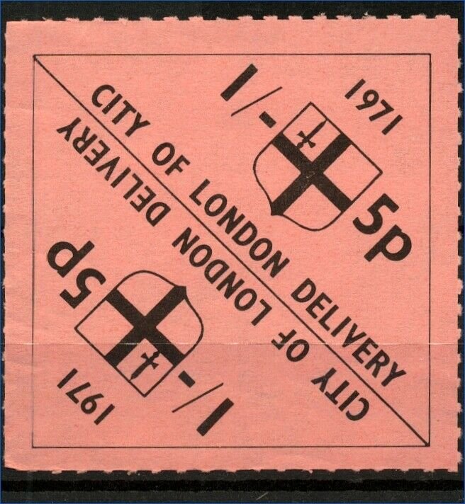 GB 1971 City of London Local Delivery Label