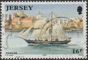 Jersey #JE596 1992 16p Tickler (Brigantine) USED-XF-NH.