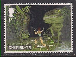 GB 2020 QE2 1st Tomb Raider 1996 self adhesive SG 4321 ( L1098 )