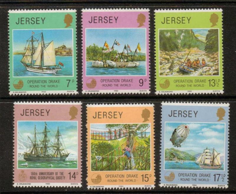 JERSEY SG238/43 1980 OPERATION DRAKE MNH