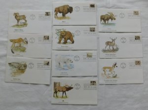 FDC Set 10 First Day Covers # 1880 - 1889 American Wildlife 10 Booklet Singles