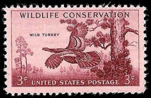 # 1077 MINT NEVER HINGED WILD TURKEY
