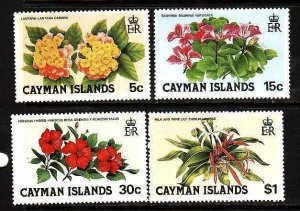 Cayman Is.-Sc#478-81- id9-unused NH set-Flowers-1981-