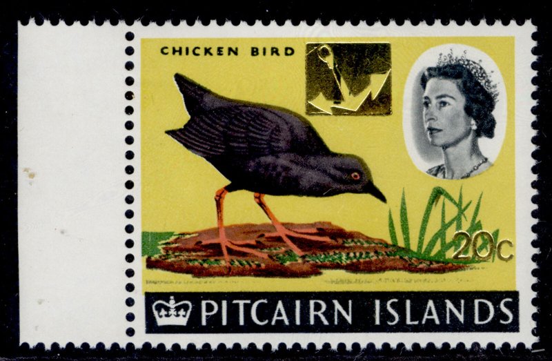 PITCAIRN ISLANDS QEII SG77, 20c on 1s, NH MINT.