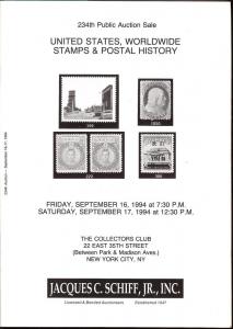 United States, Worldwide Stamps & Postal History, Schiff 234