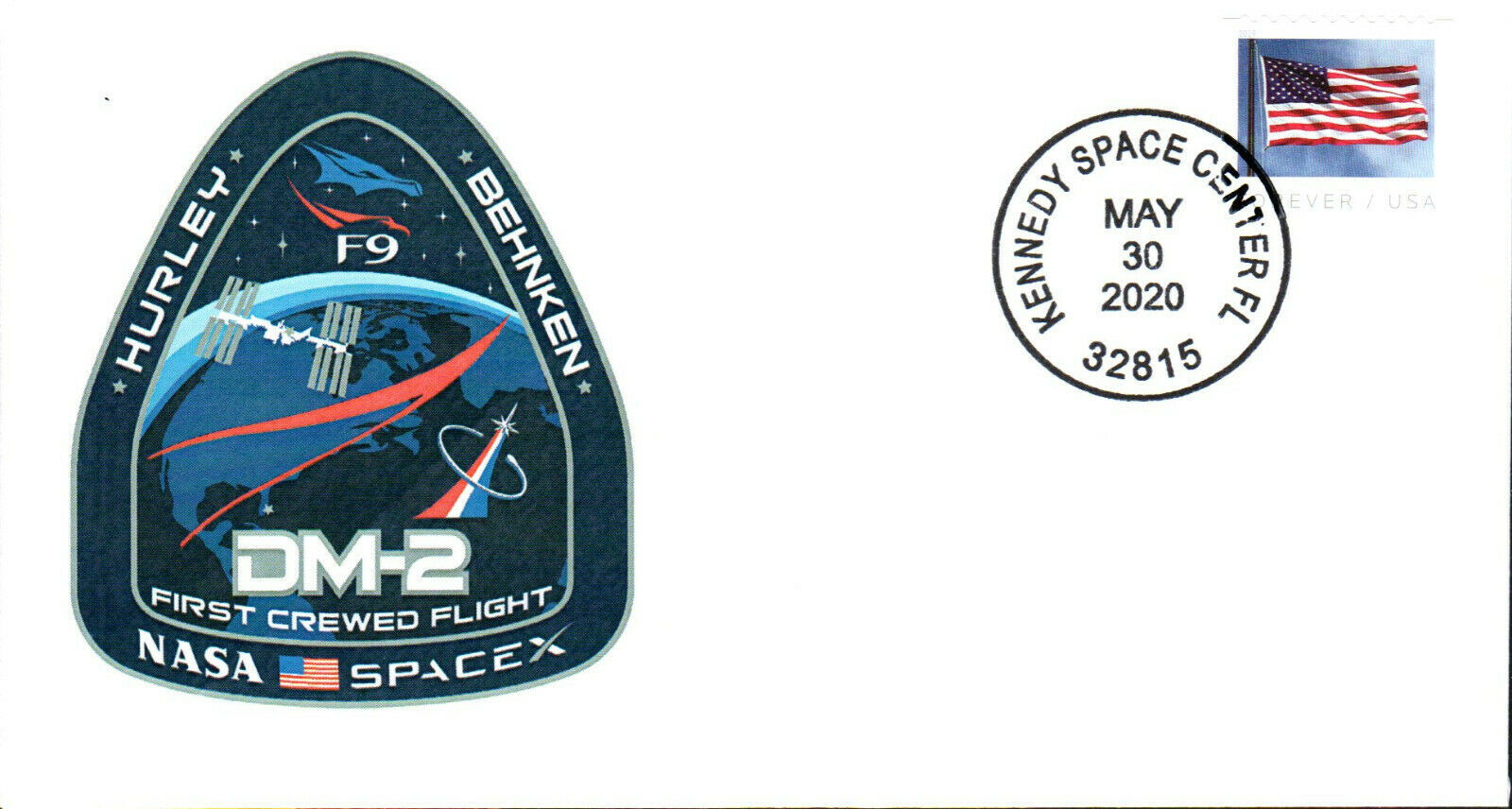 2020 SpaceX Crew Dragon DM2 Launch Kennedy Space Center 30 May Crew