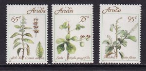 Aruba   #70-72   MNH  1991  medicinal plants