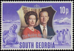 South Georgia #35-36, Complete Set(2), 1972, Royalty, Polar, Never Hinged